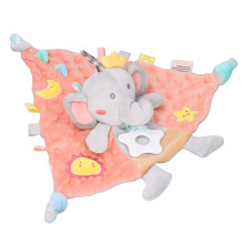 Baby Elephant Teething Blanket - Soft Odorless Tactile Toy 35x35cm