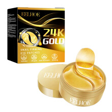(60pcs) 24k tightening eye mask improves eye wrinkles, tear troughs, tightening, lifting, and moisturizing skin around the eyes