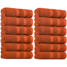 12X Large Bath Sheets 100% Egyptian Cotton Soft Hotel Spa Bulk Big Jumbo Bath Towels (Orange)