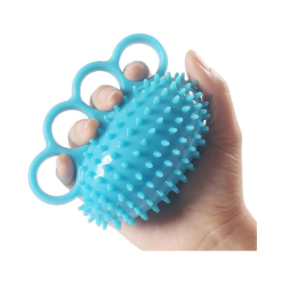 Finger Grip Ball, Hand Strengthener, Four Finger Exercise Ball and Hand Exerciser for Strength, Therapy Ball for Cramps and Recovery