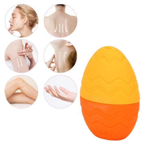 Eiförmiger Silikon-Eis-Gesichtsroller Orange