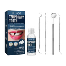 (Set) Denture Decorative Teeth Glue Set Halloween Vampire Makeup Denture Teeth Glue Props