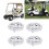 4 Pcs 8 Inch Golf Cart Hub Caps Chrome Plated 11