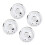 4 Pcs 8 Inch Golf Cart Hub Caps Chrome Plated 7