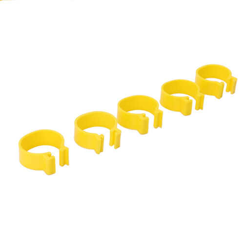 100 Stück Geflügel-Beinringe 16mm/0,63in Gelb