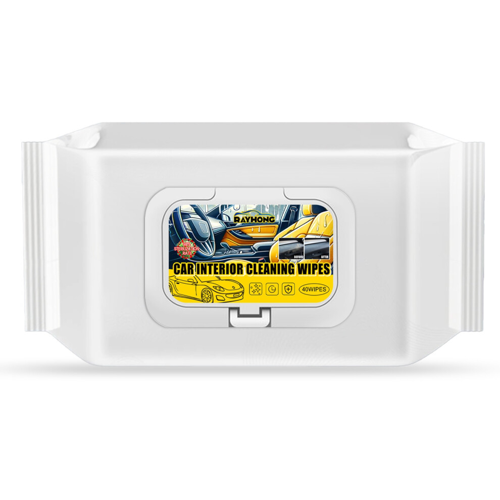 (40Wipes) Interior Cleaning Wipes Quick Decontamination And Refurbishment For Automobiles To Reduce Cracks And Portable Multi-Function Cleaning Wipes 6910640874517