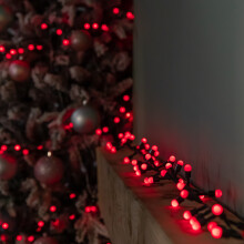 1000 Christmas Berry String Lights in Red with Multi-Action LEDs