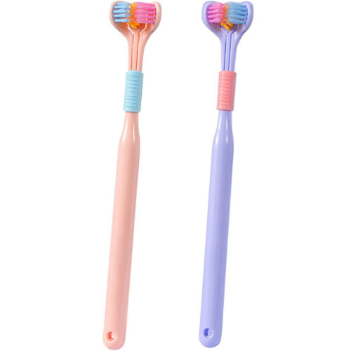 Dreiseitig-V-Zahnbürste 2er/3er/4er-Pack 19,5 cm Grün 1