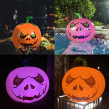 Calabaza inflable LED naranja de Halloween de 16 pulgadas