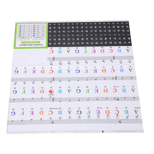 Piano Keyboard Sticker Label Removable Large Note 1