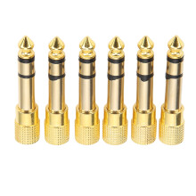 6 Pcs Headphone Adapter 3.5mm to 6.35mm Metal