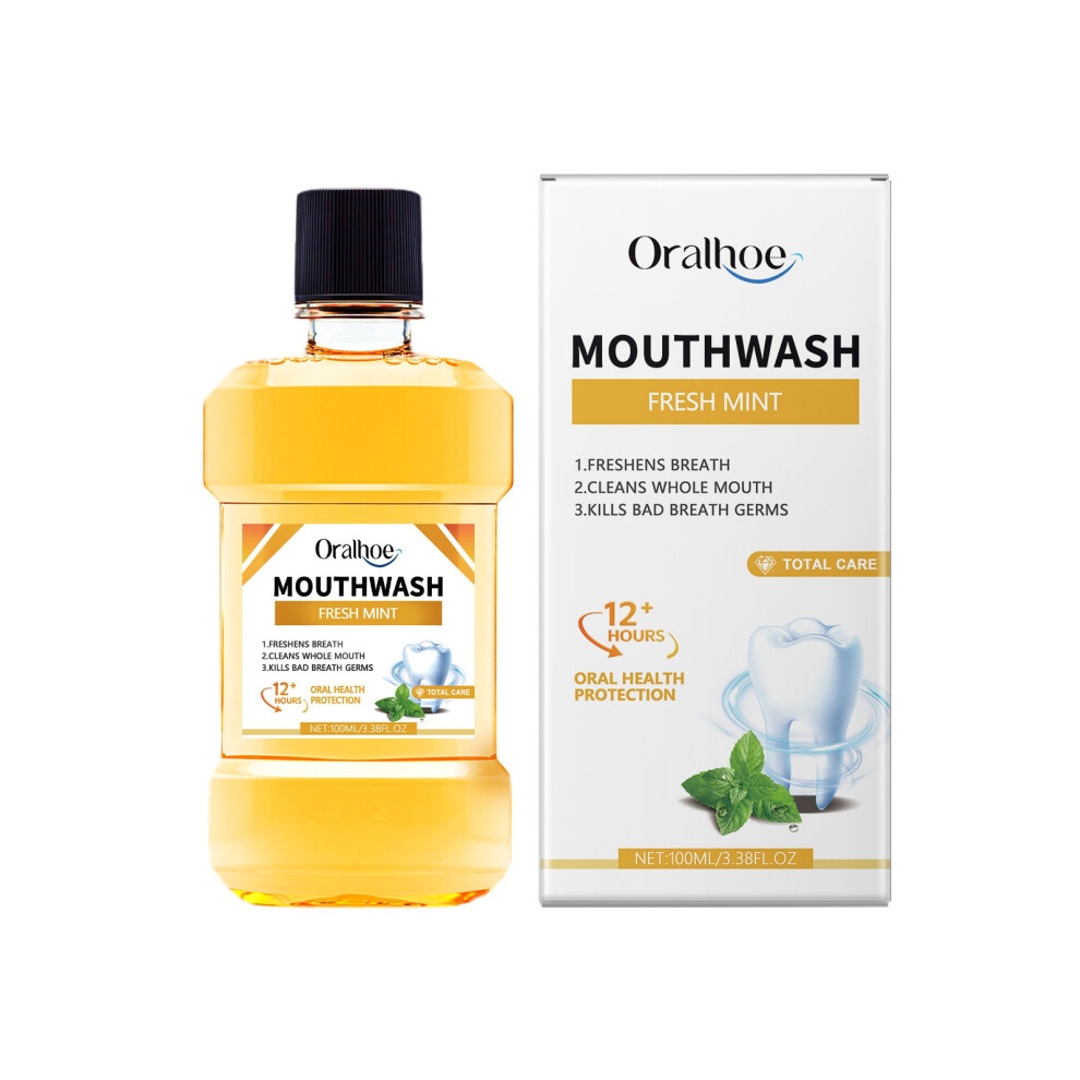 Orange ( 100Ml) Fresh Mouthwash Fresh Mouthwash Daily Care Teeth Cleaning Teeth Stains Odor Rinse