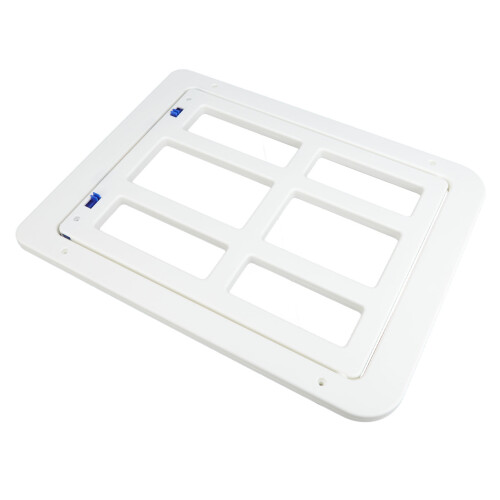 Thickened ABS Dog Cat Screen Door, Double Magnet, Lockable, 44x34cm