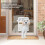 Thickened ABS Dog Cat Screen Door, Double Magnet, Lockable, 44x34cm 6