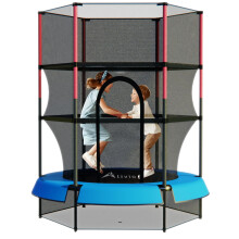 Alivio Kids Jumping Trampoline with Safety Enclosure Net (Blue)