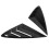 2pcs Gloss Black Side Window Louver Car 6