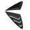 2pcs Gloss Black Side Window Louver Car 8