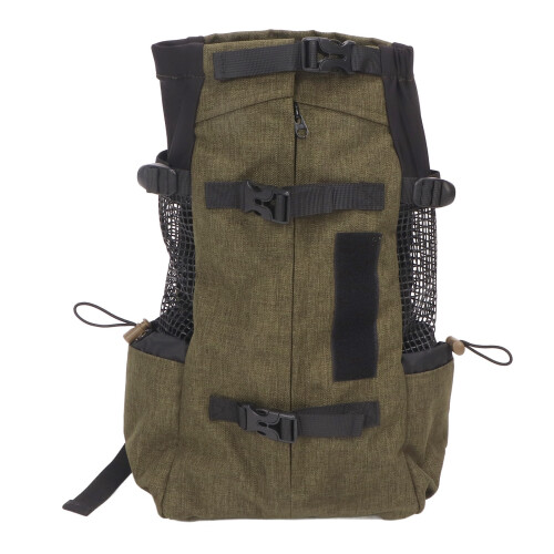 Grass Green Breathable Nylon Pet Carrier Backpack with Whistle Design 1