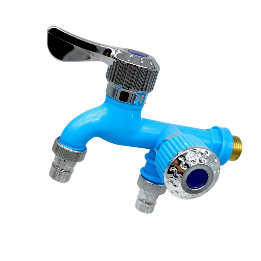 1/2In Thread Washing Machine Faucet 2 Out Double Switch For Bathroom & Balcony 7651339814702
