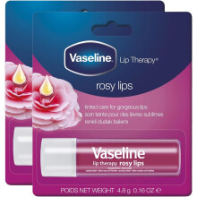 Vaseline Therapy Rosy Lip Balm With Pure Jelly & Light Rose Tint For Soft & Pink|Non-greasy Moisturizer for Naturally Tinted | - 2 x 4.8gm