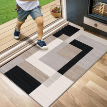 (60cm x 110cm (2ft x 3ft 7")- Large Door/Bath Mat, Milo Neutral) Non Slip Modern Rugs Area Carpet Runner Door Mats