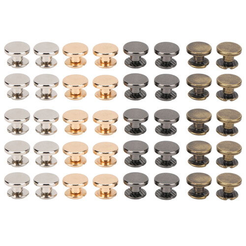 40 Stück DIY Bindeschrauben 4 Farben 9x5mm Kupfer 1