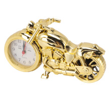 Motorrad-Wecker Vintage Nachbildung Motorradmodell Wecker für Kinder Zuhause Auto Büro 168D Gold, Einfache Farbe