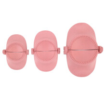 3 Stück Dumpling-Formen Set aus Weizengranulat, Empanadas-Druckform, in verschiedenen Größen, für Kochen, Küche, Pink