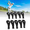 10 pcs Golf Iron Head Covers Neoprene Black Protective Zipper Hat 1