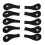 10 pcs Golf Iron Head Covers Neoprene Black Protective Zipper Hat 2