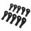 10 pcs Golf Iron Head Covers Neoprene Black Protective Zipper Hat 7