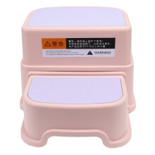 3 Stück Kinderhocker mit stabilem, rutschsicherem Boden, glatten Kanten, geeignet für Badezimmer, Toiletten und Küchen, rosa