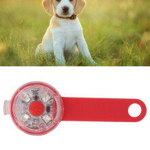LED-Hunde-Licht Anhänger USB Wiederaufladbar IPX7 Wasserdicht 3 Lichtmodi Hundehalsband Licht für Haustier Tasche Fahrrad Rot