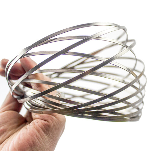 Stainless Steel Decompression Arm Ring Toy, 13cm Diameter, Multi-Color