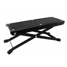 Höhenverstellbarer Gitarren-Fußhocker, 4 Positionen, rutschfeste Gummipedale, hochfestes Metall, faltbarer Gitarren-Fußstütze