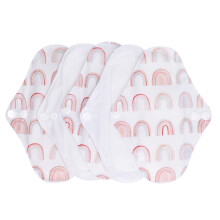 5 Stück waschbare Menstruations-Pads mit starker Wasseraufnahme, angenehm atmungsaktiv, wiederverwendbar, inklusive Aufbewahrungsbeutel, Re