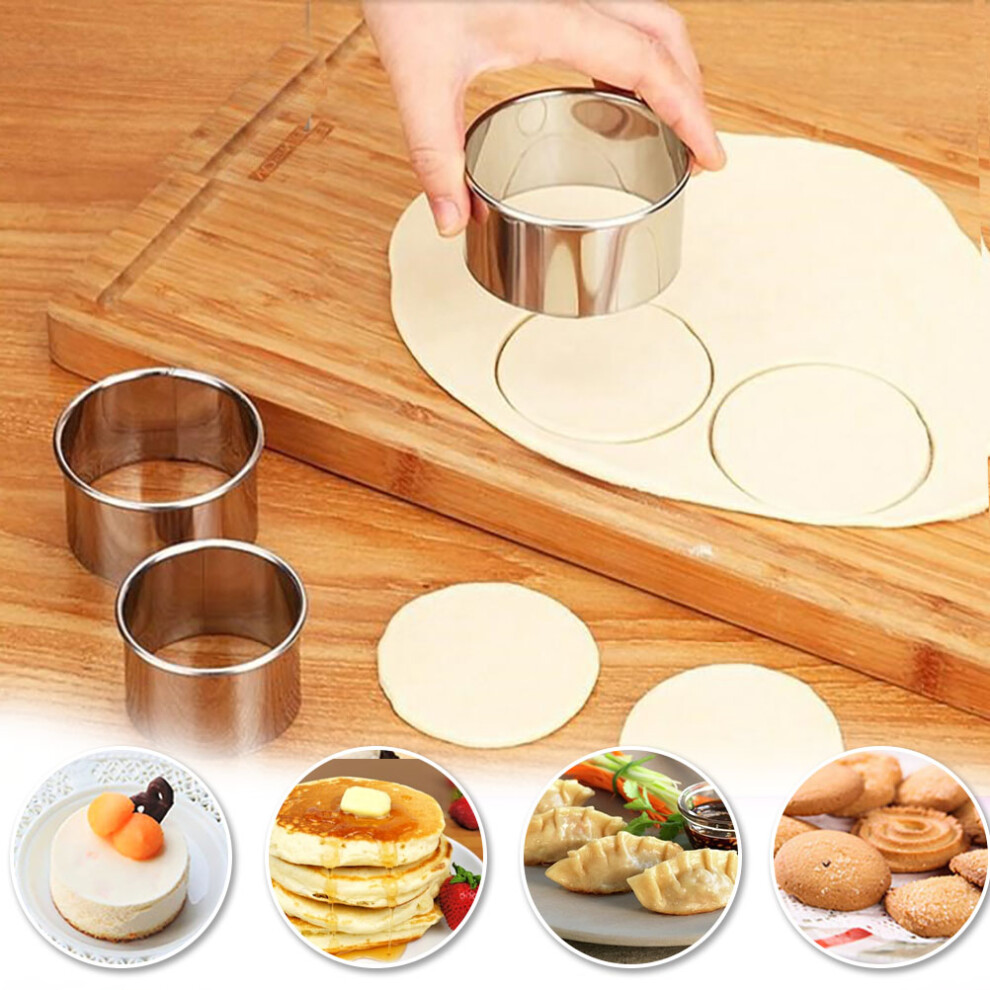 3pcs Stainless Steel Dumpling Mold Set, Small Medium Large Round Shapes-image-OPC-PJJRZDZ-NEW
