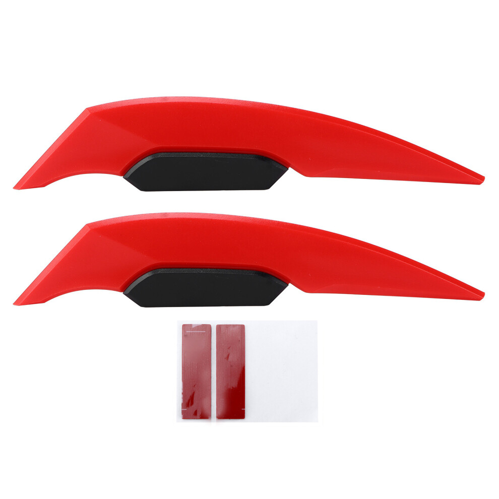 Pair Motorcycle Winglets Aerodynamic Wing Red 9121376443473