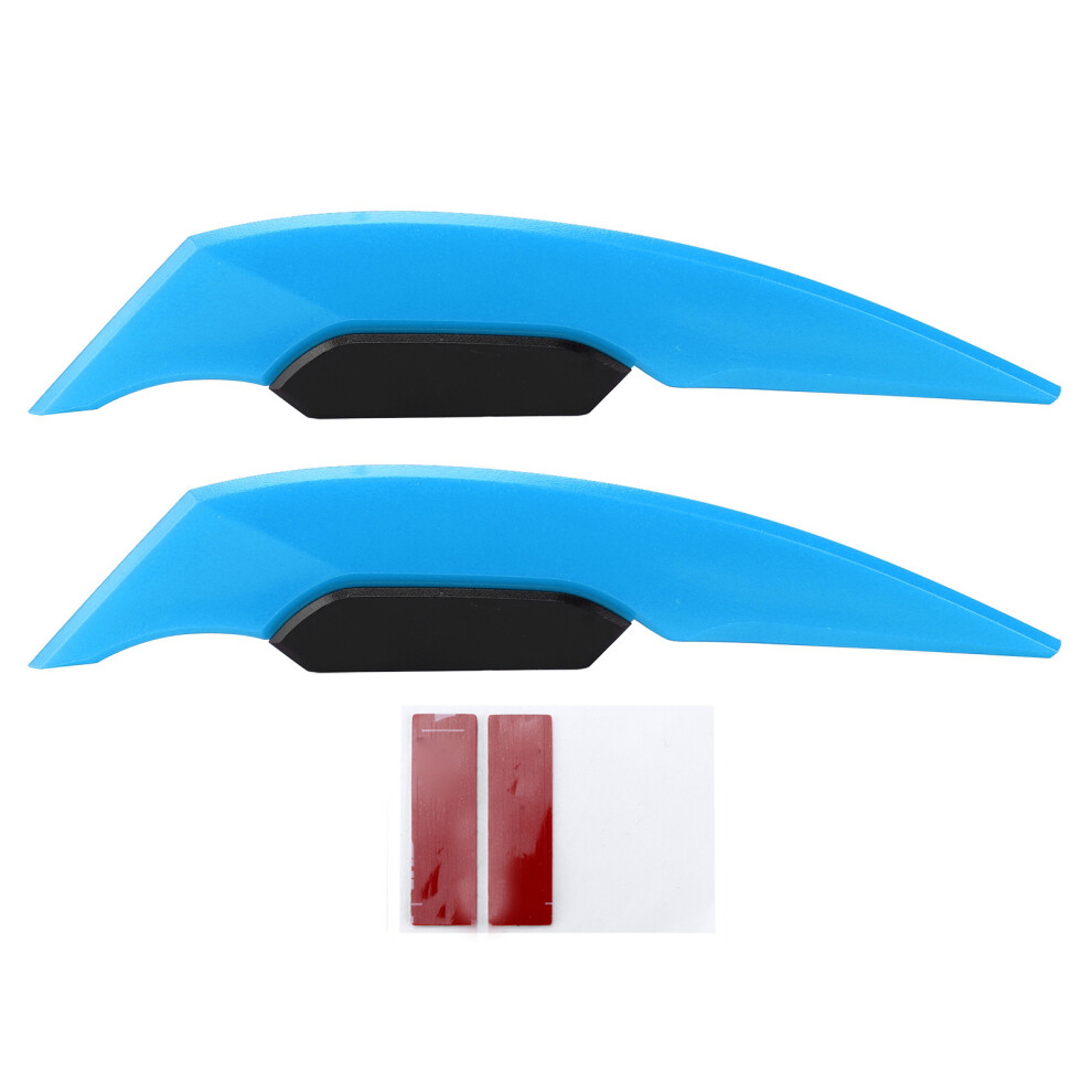 Pair Motorcycle Winglets Aerodynamic Wing Light/Blue 9121376443503