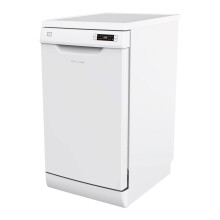 Statesman FD10PWE Freestanding Slimline 10 Place Full Size Dishwasher, 6 Wash Programms, Half Load Wash Function, 45cm Wide, White