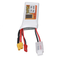 Lipo-Batterie 2S 75C 750mAh 7,4V Li-Poly RC-Batterie mit JST XT30 Stecker für QAV250 Racing-Quadcopter