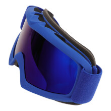 Kinder Skibrille HD-Beschichtung, UV-Schutz, Stoßfest, verstellbar, Schneebrille für Ski und Fahrrad, Blau