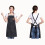Waterproof Breathable Unisex Work Apron with Pockets, Black, One Size 4