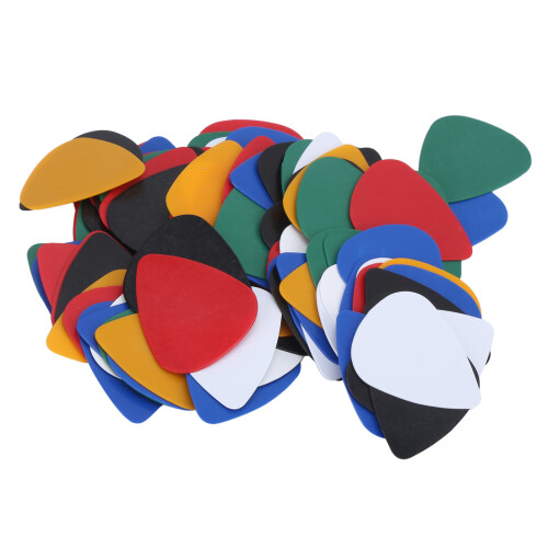 100Pcs Guitar Pick Colorful Plastic Finger 1
