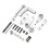 Aluminium Bellcrank-Set 1/10 Rock Rey Silber 16