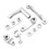 Aluminium Bellcrank-Set 1/10 Rock Rey Silber 15