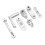 Aluminium Bellcrank-Set 1/10 Rock Rey Silber 13