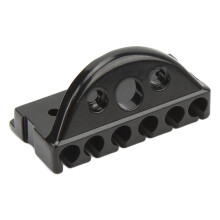 kopflose Gitarrenbrücke 6-saitig Metall Schwarz