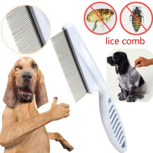 Ergonomic Flea Comb for Pets - Remove Dead Hair Fleas Larvae & Eggs