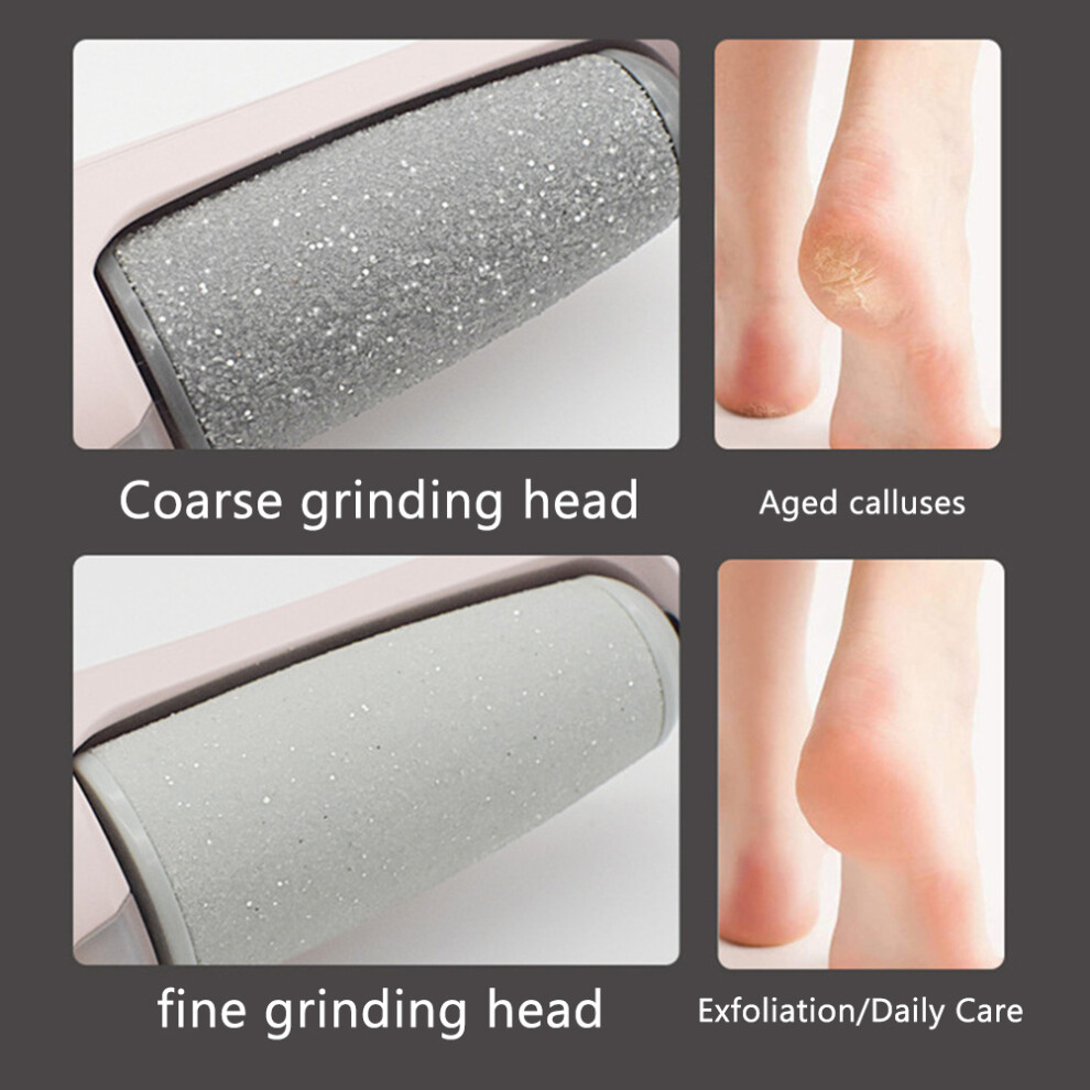 Electric Callus Remover Pedicure Set with 2 Rollers & 2 Speeds